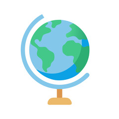 Stylized globe illustration against a White Background stock image