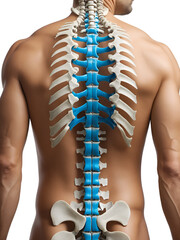 Human torso with visible spinal column