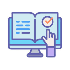 Online learning platform with digital book and hand interaction