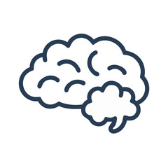 Brain with cloud concept on White Background illustration design