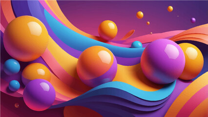 Colorful abstract background with balloons and festive decorations