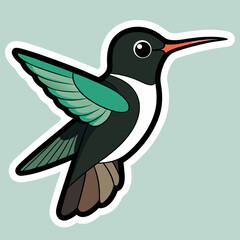 hummingbird and flower