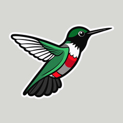 hummingbird and flower