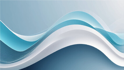 Abstract Blue, white  Wave Background with Flowing Lines and Modern Design