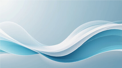Abstract Blue, white  Wave Background with Flowing Lines and Modern Design