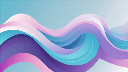 Abstract Blue, purple  Wave Background with Flowing Lines and Modern Design