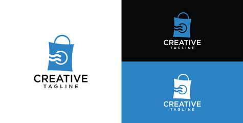 Online Shop Logo designs Template, Vector illustration,