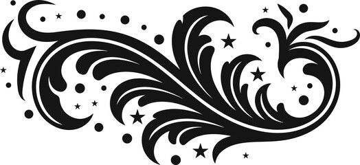 black and white abstract floral background