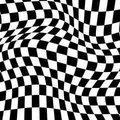 Black and white checkerboard pattern. Seamless vector pattern suitable for fashion, home wares and branding