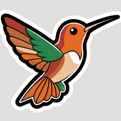 Obraz premium hummingbird and flower