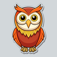 owl, bird, cartoon, animal, vector, illustration, cute, nature, feather, wing, beak, character, eyes, drawing, brown, art, design, icon, wild, night, wise, funny, wildlife, fun, symbol