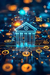 Modern technology enhancing financial transaction connectivity.