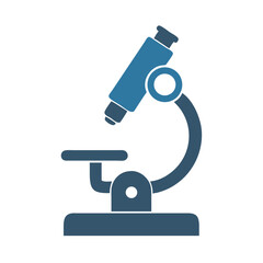 Minimalist microscope illustration isolated on a White Background