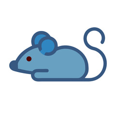 Cartoon stylized mouse on a White Background illustration