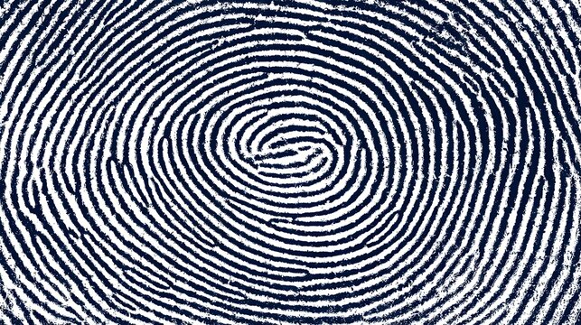 Fingerprint pattern macro in blue: texture, detail, closeup, abstract, identification