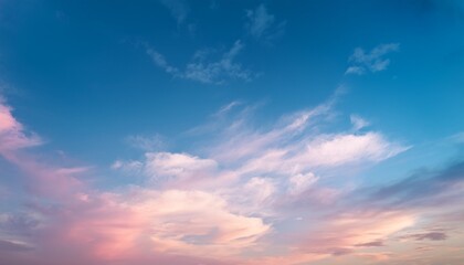 Fototapeta premium pastel colored romantic sky panoramic