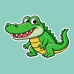 cartoon crocodile with a smile
