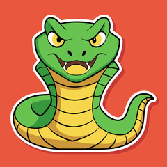green snake cartoon