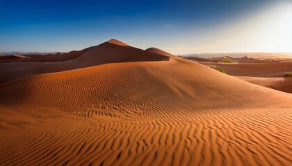sand dunes in desert landscape