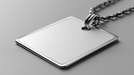 Blank metal tag necklace