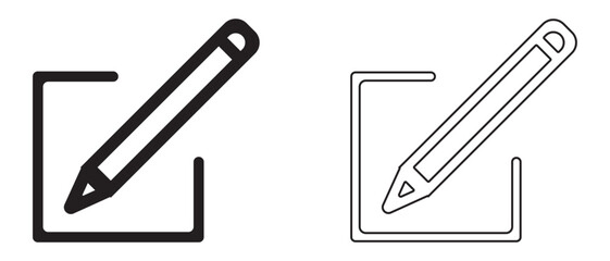 Writing Icons. Edit icon, Edit sign and symbol vector. Pencil icon. 