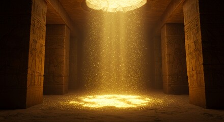 Ancient Egyptian Tomb with Light