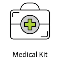 Medical Kit Vector Icon For Emergency Care