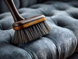 Experience precision upholstery restoration with close-up brush applications expertly demonstrating cashmere fabric refinement innovative techniques