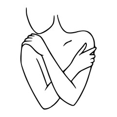 self-love vector line art