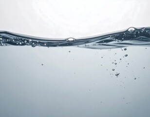 Abstract Underwater Scene – Swirling Water and Rising Air Bubbles
