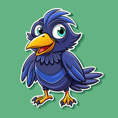 cartoon bird with blank sign