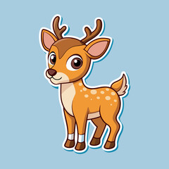 reindeer with christmas tree