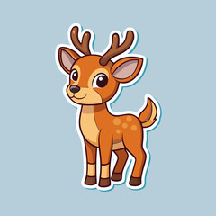 deer with a christmas tree