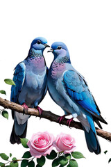 two parrots on a branch