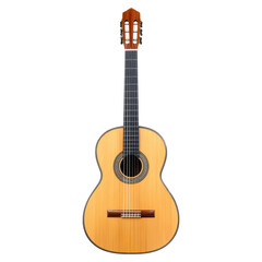 Obraz premium Beautiful Acoustic Guitar on a Simple Background, isolated on transparent background.