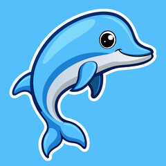 vector illustration of a dolphin
