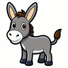 animal, rabbit, cartoon, bunny, illustration, donkey, vector, easter, mammal, cute, funny, christmas, farm, 3d, art, white, character, animals, nature, fun, brown, baby, horse, hare, holiday