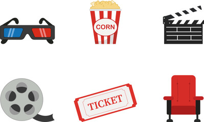 cinema icon set