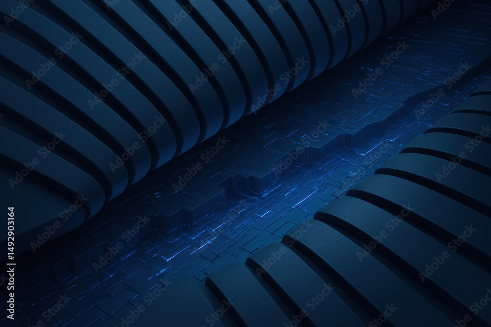 Poster this digital landscape exemplifies innovation and strategy where smooth curved elements create a dyn