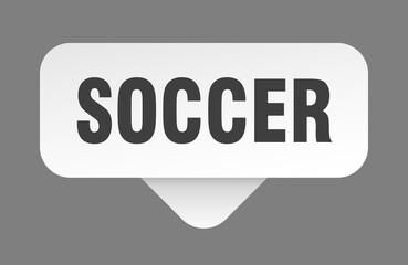 soccer sticker. soccer sign isolated on gray background