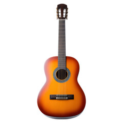 Naklejka premium Classical Acoustic Guitar with Rich Color and Elegant Design, isolated on transparent background.