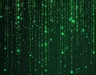 abstract animation of binary code cascading down like digital rain