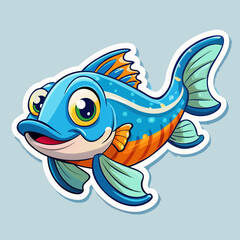 vector illustration of a fish