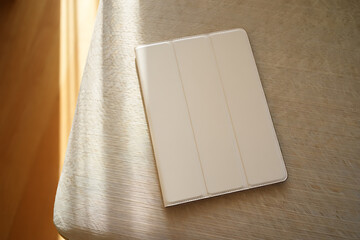 Beige Tablet Case Sunlit Minimalist Design
