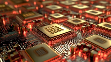 Obraz premium Quantum computer lab showing supercooled processors and high-speed logic modules