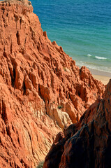 Rote Klippen an der Algarve