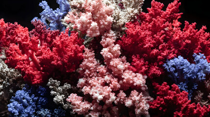 reef with glowing marine life forms floating around