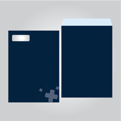 Dark Blue corporate envelope template