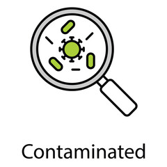Contaminated Vector Icon Indicating Biohazardous Material Presence