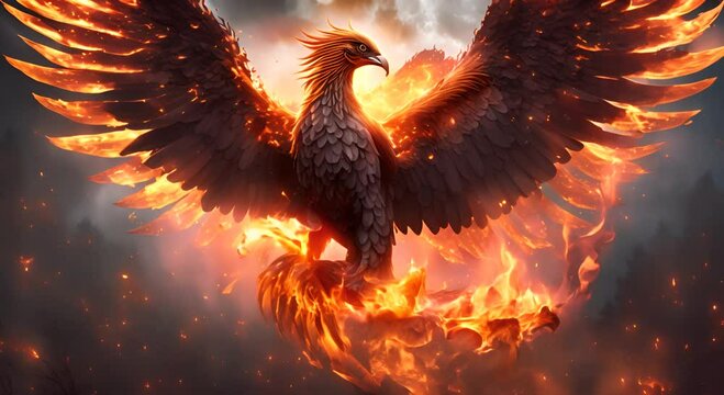Phoenix Rising from Ashes 4K
